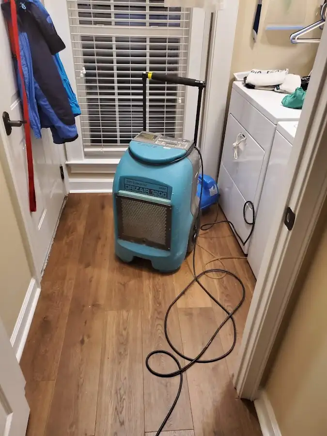 Commercial dehumidifier deployed for Flood Damage Cleanup in Los Alamitos